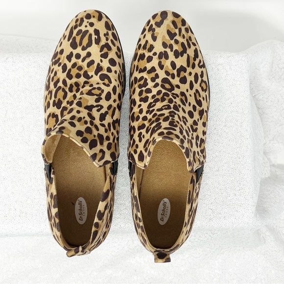 Dr. Scholl’s Rate Ankle Bootie Lepard tan/black shoes. - Picture 4 of 10